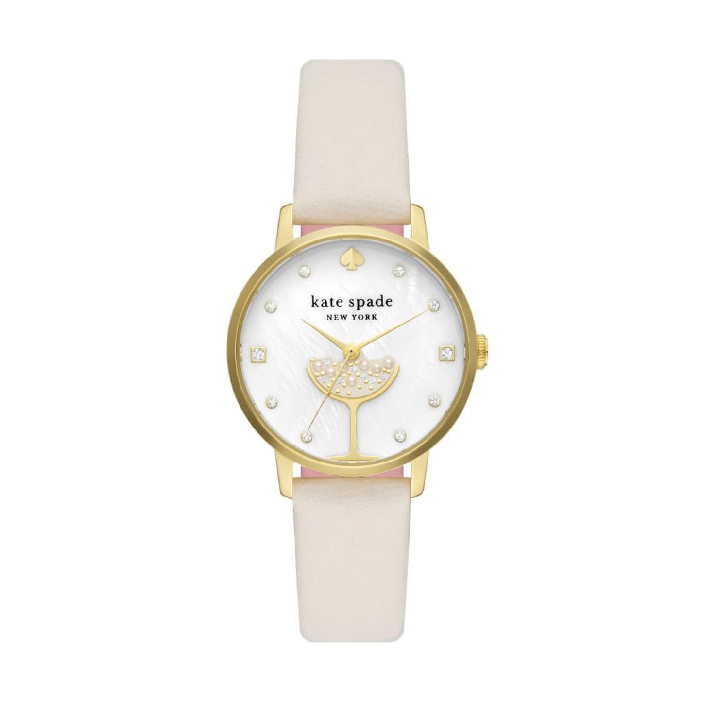 kate spade new york women's metro three-hand, gold-tone stainless steel watch