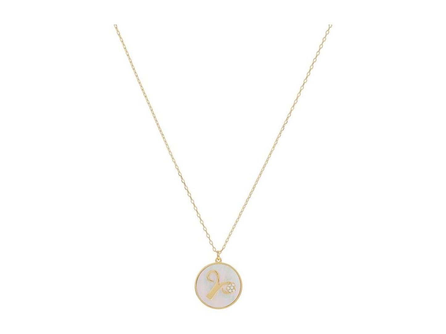 In The Stars Mother-of-Pearl Aries Pendant Necklace