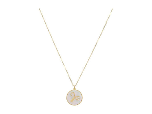 In The Stars Mother-of-Pearl Aries Pendant Necklace