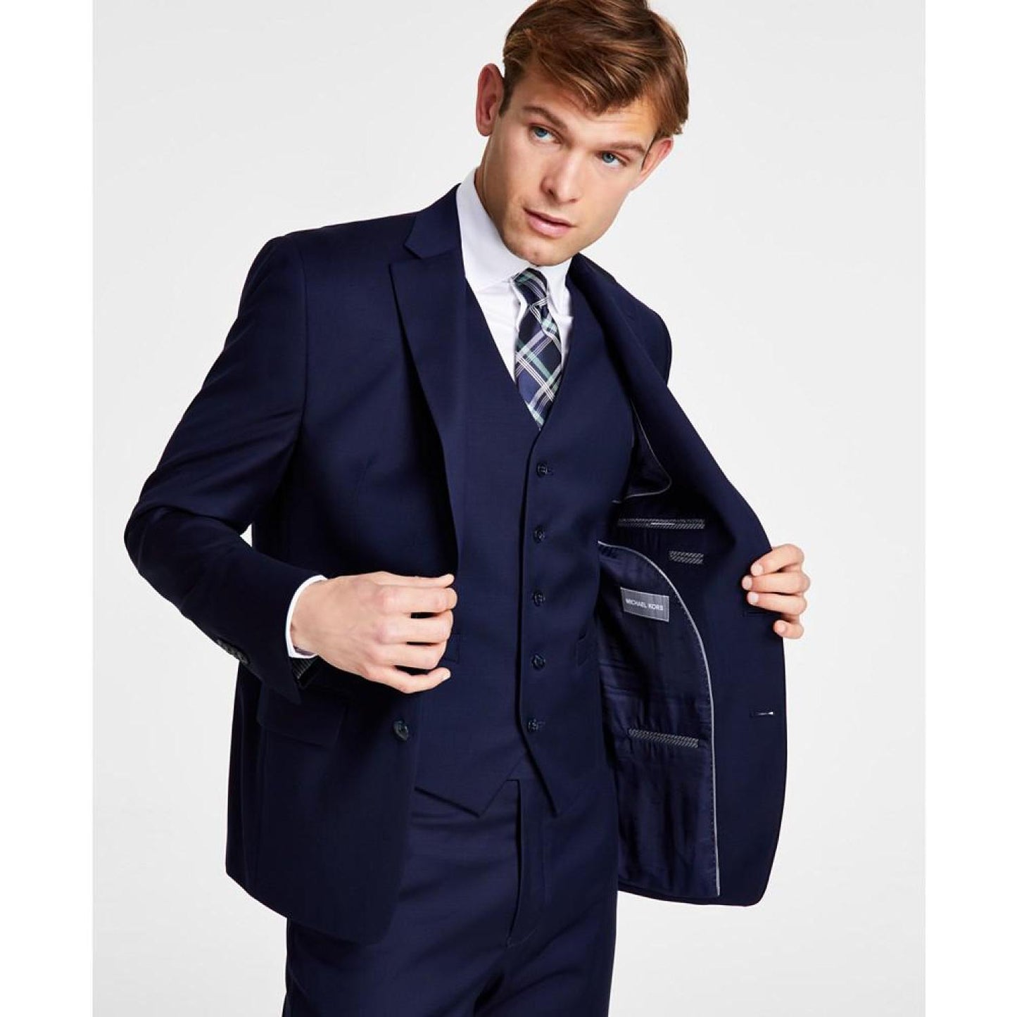 Men's Classic-Fit Wool Stretch Solid Suit Jacket