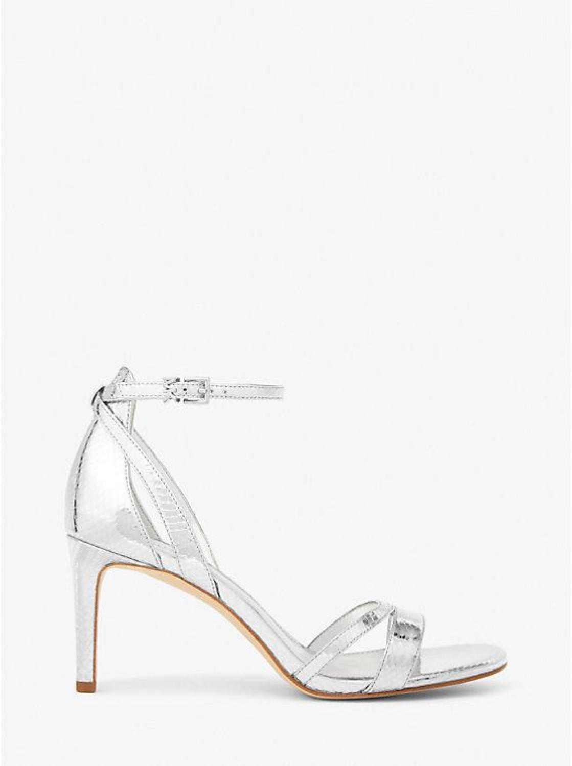 Kimberly Metallic Snake Embossed Leather Sandal