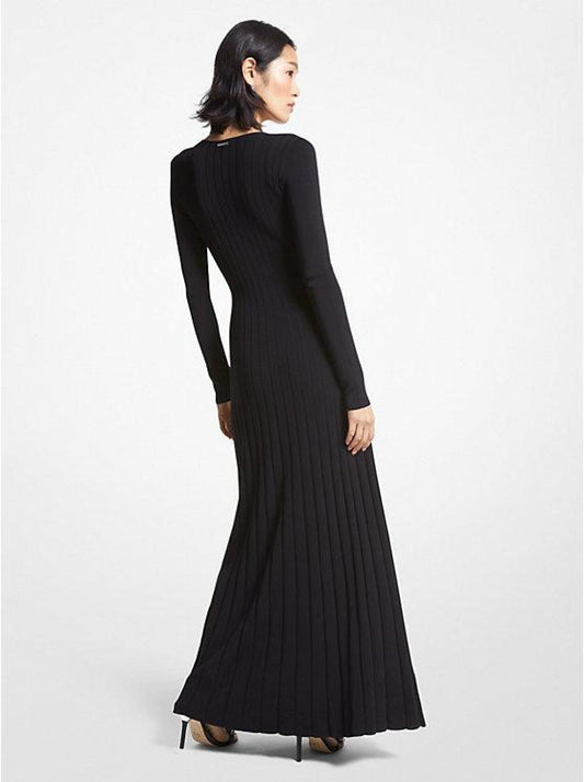 Stretch Knit Ring Maxi Dress