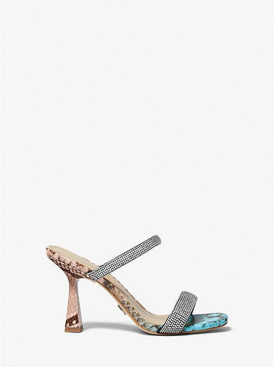 Clara Embellished Snake Embossed Sandal