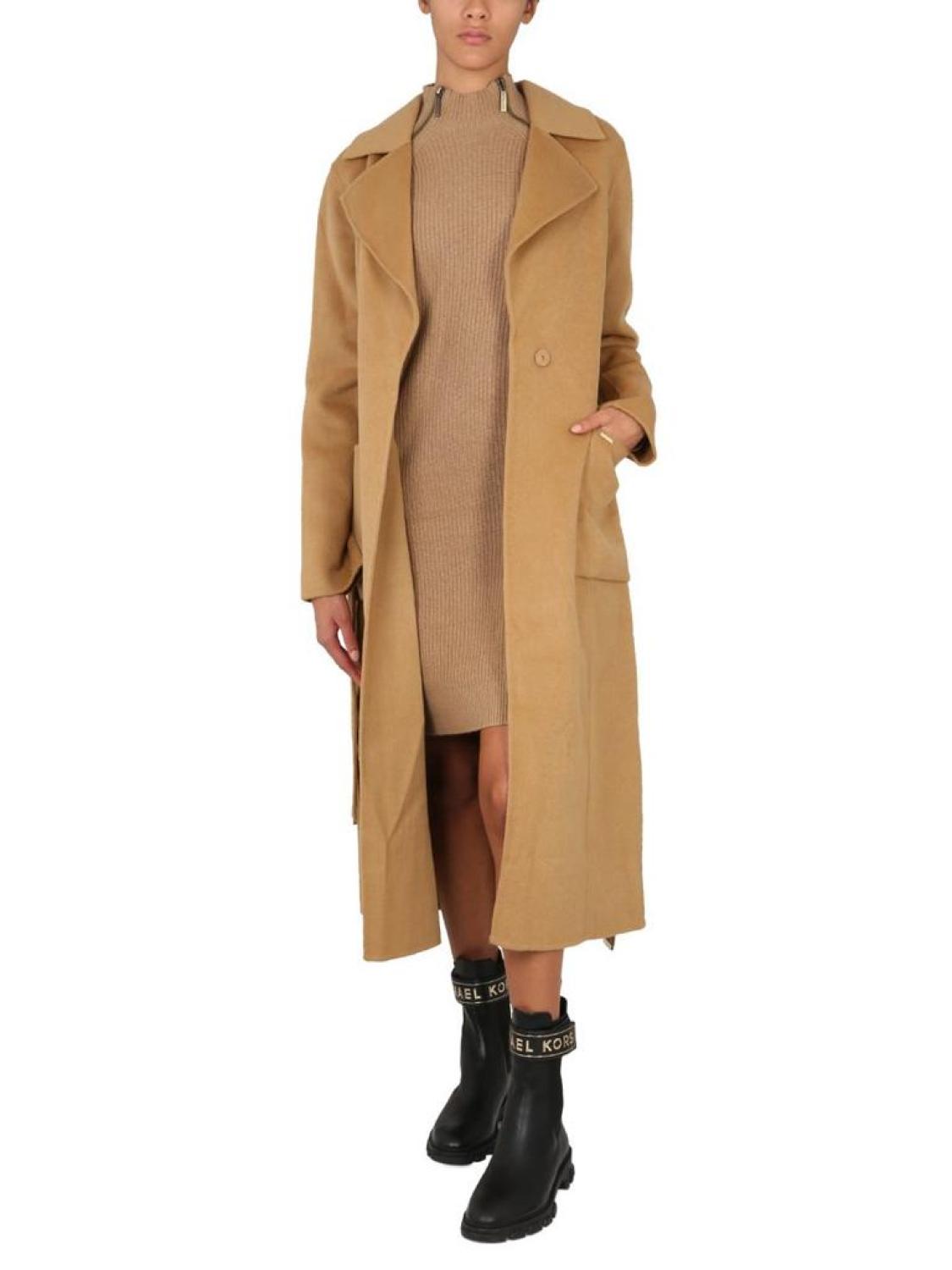 Michael Michael Kors Belted Long-Sleeved Coat