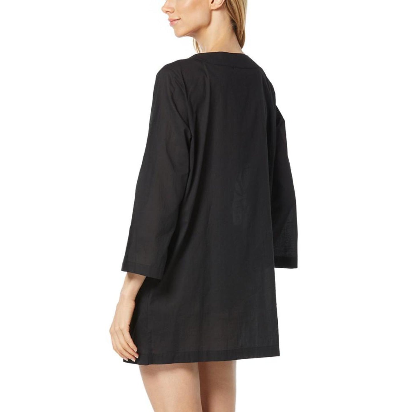 Women's Cotton Lace-Up Cover-Up Dress