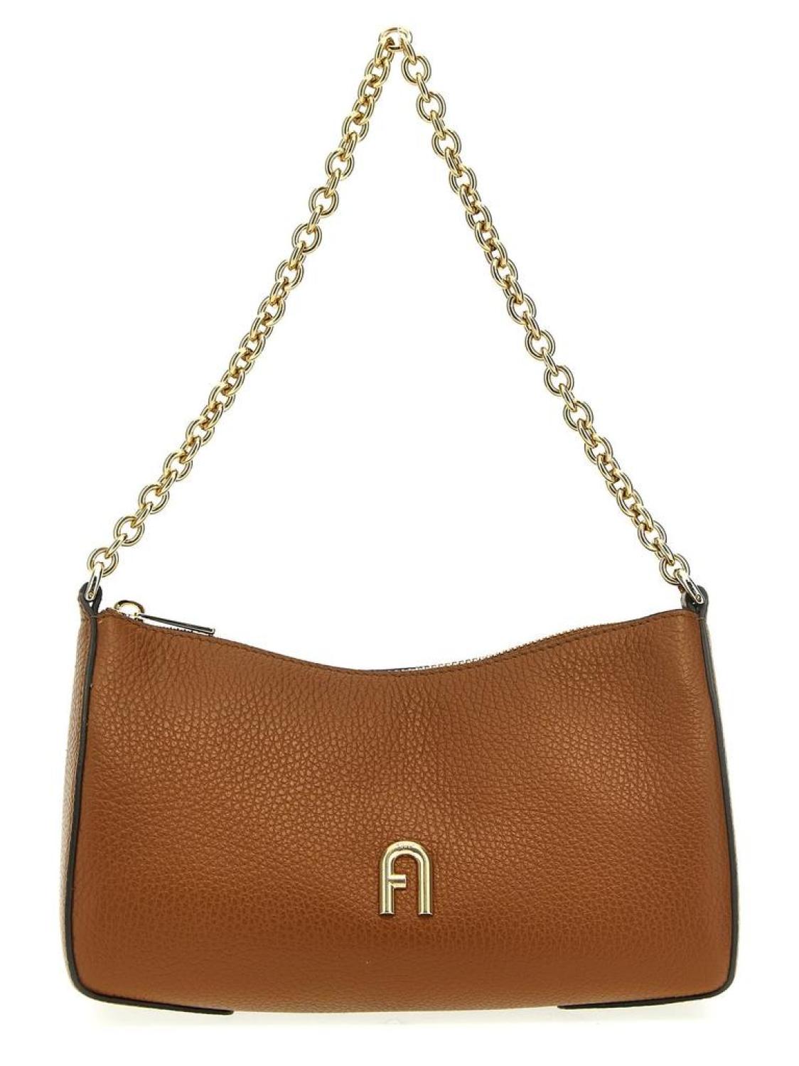 Furla Primula Logo Plaque Chain-Linked Shoulder Bag