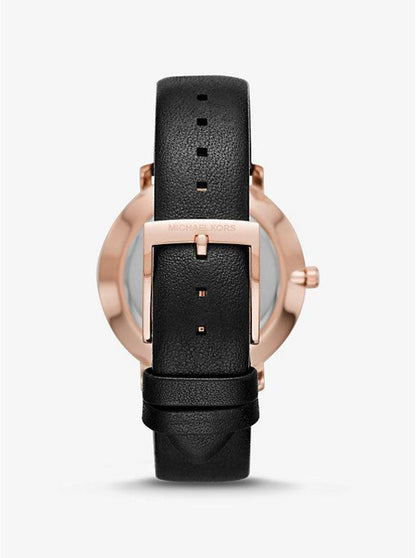 Pyper Rose Gold-Tone and Leather Watch