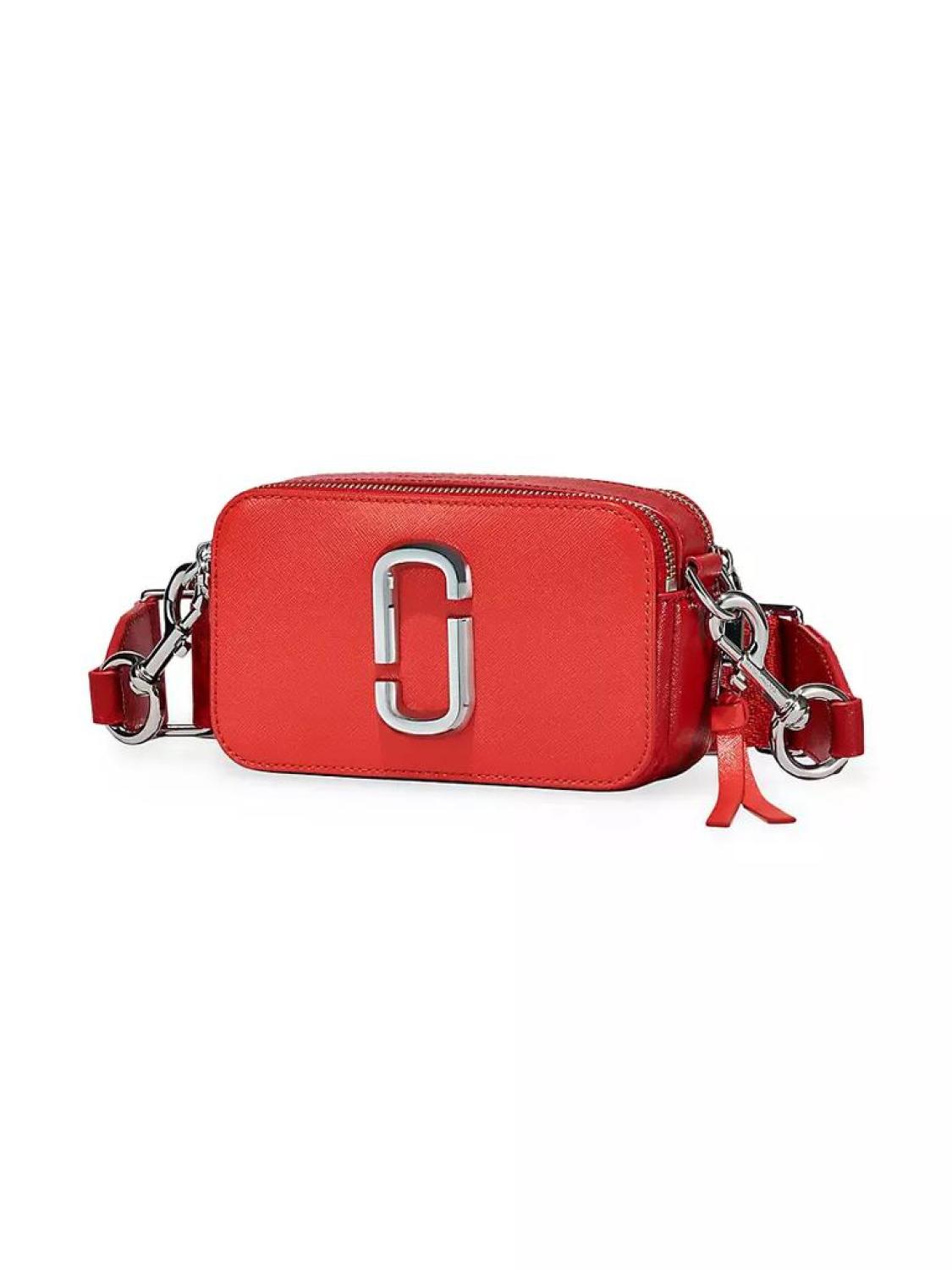 The Snapshot Bicolor Leather Crossbody Bag