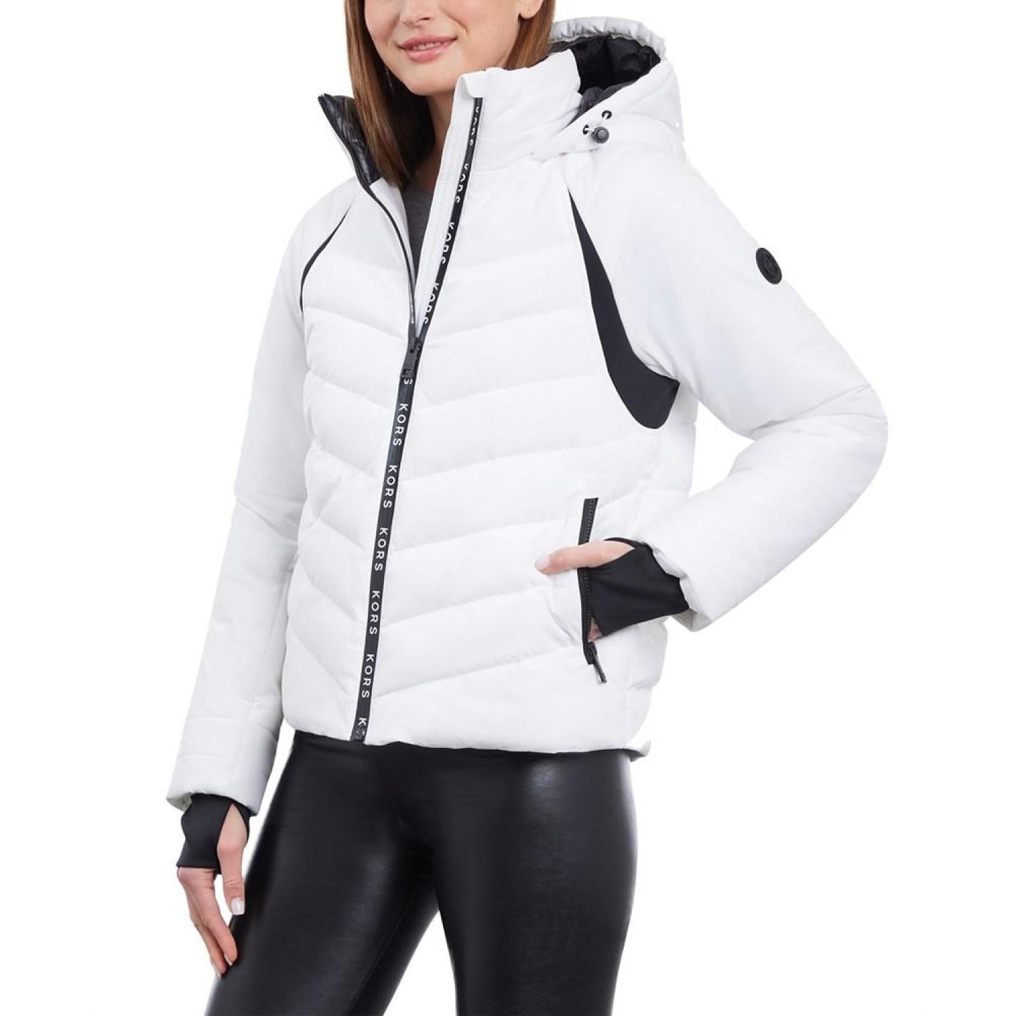 Women's Logo Hooded Puffer Coat