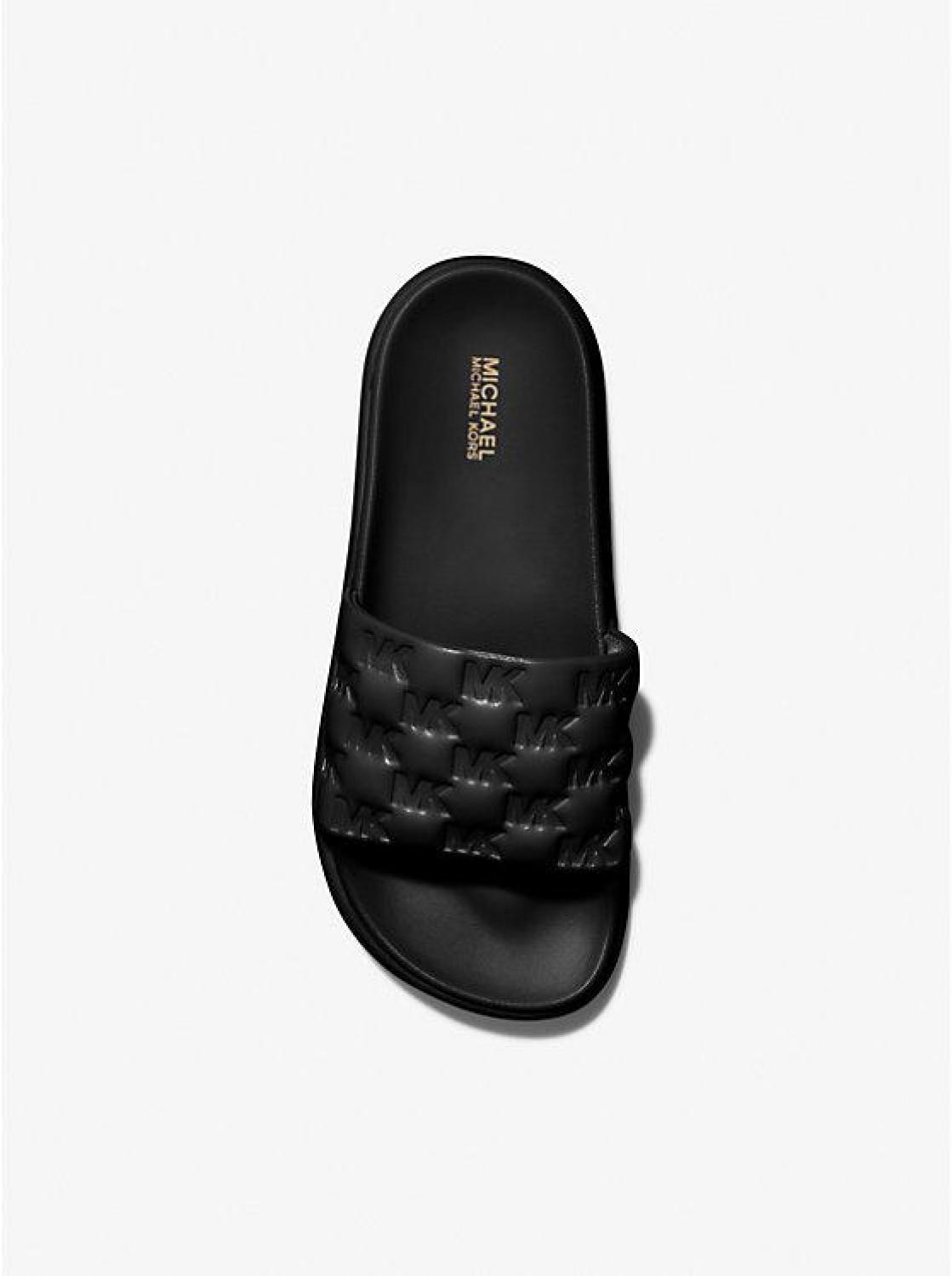 Finnie Embossed Faux Leather Slide Sandal