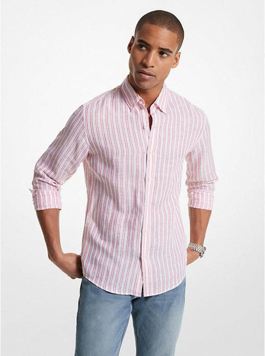 Striped Linen Blend Shirt