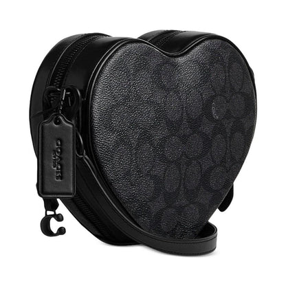 Coated Canvas Signature Heart Crossbody