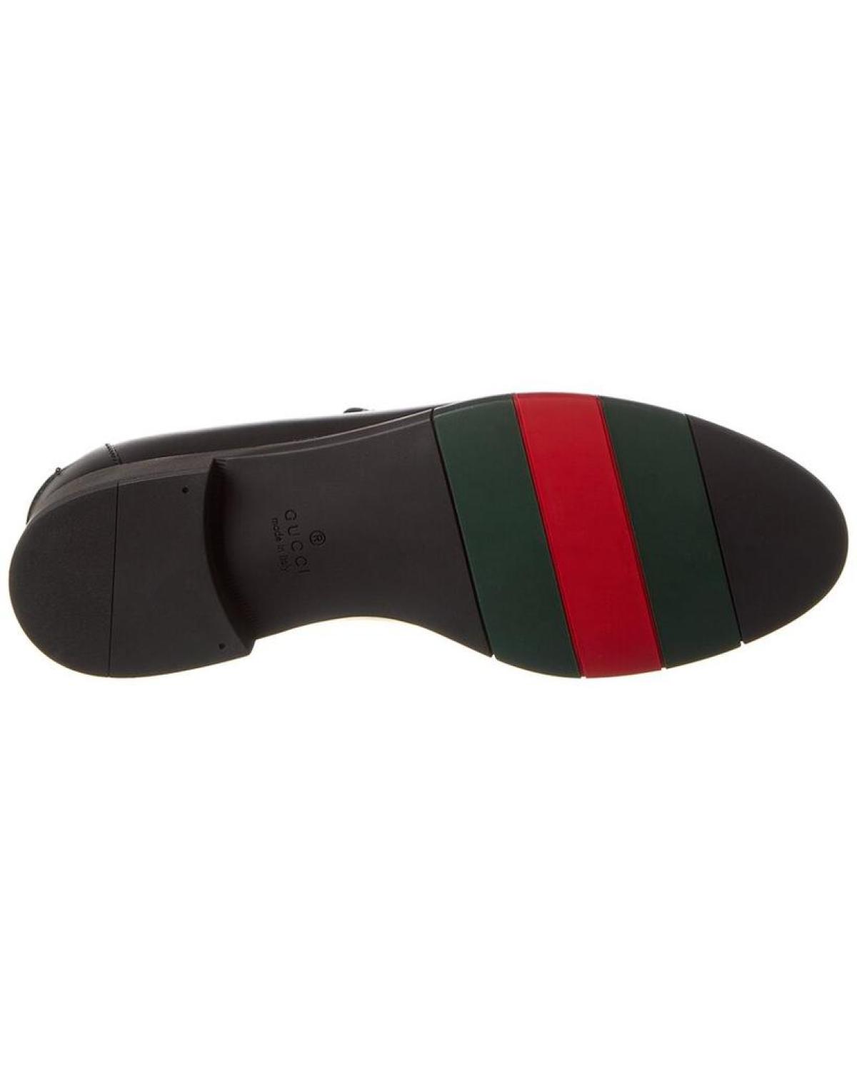 Gucci Web Leather Loafer