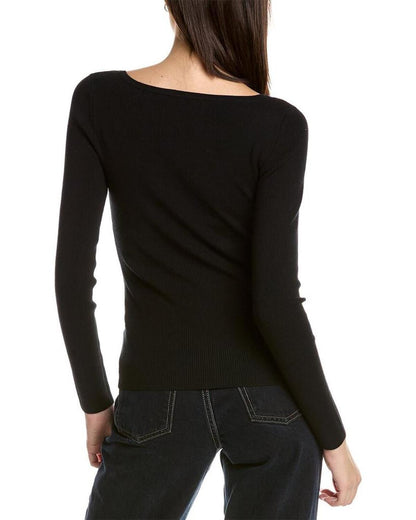 Michael Kors Collection Ribbed Wool-Blend Bodysuit