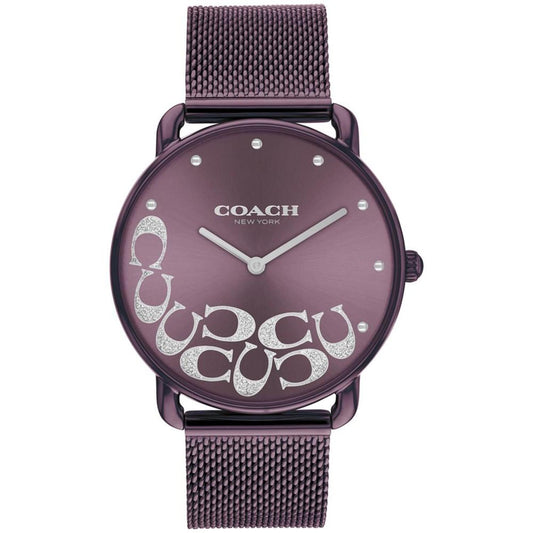 Women's Elliot Purple Stainless Steel Mesh Watch 36mm