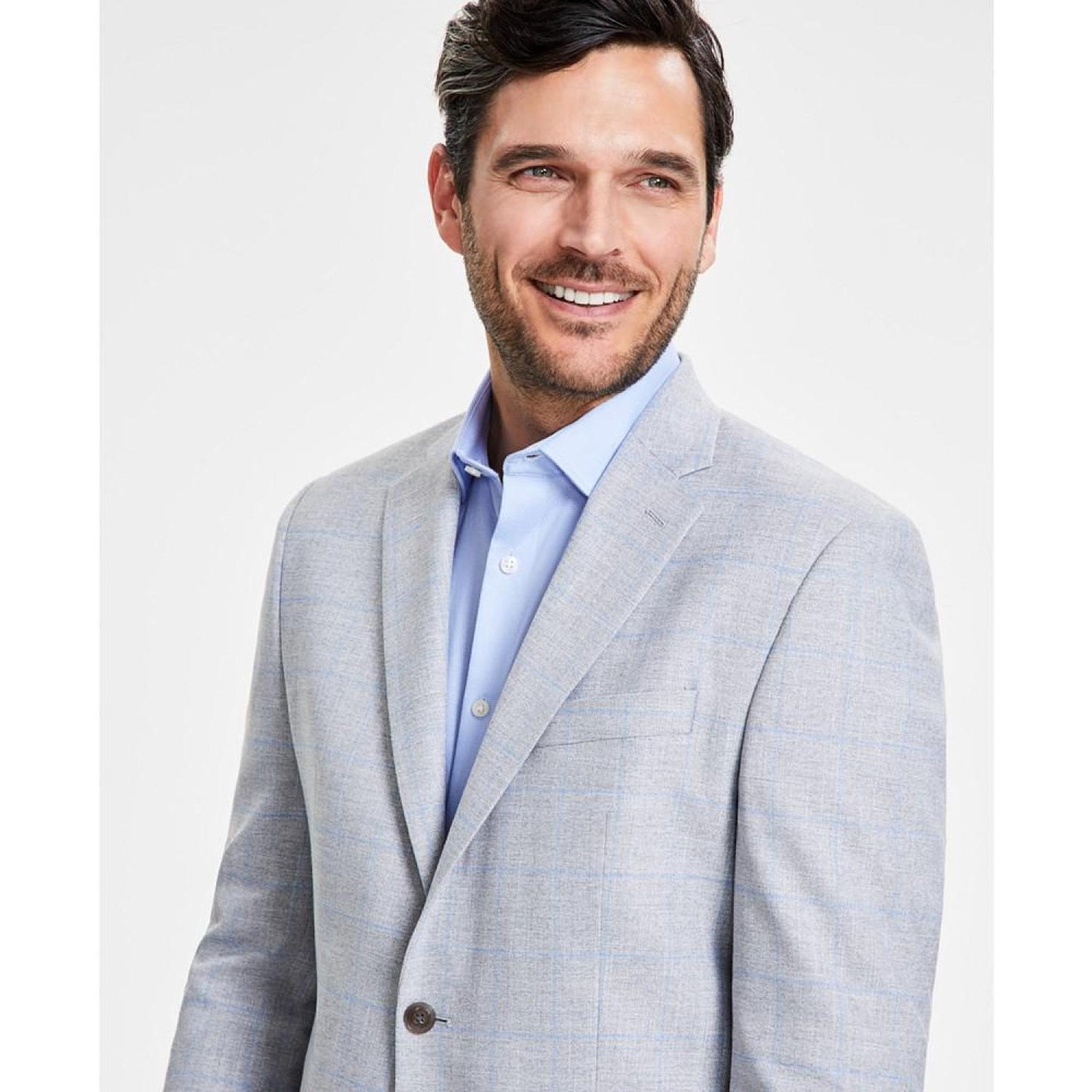 Men's Classic-Fit Windowpane Sport Coat