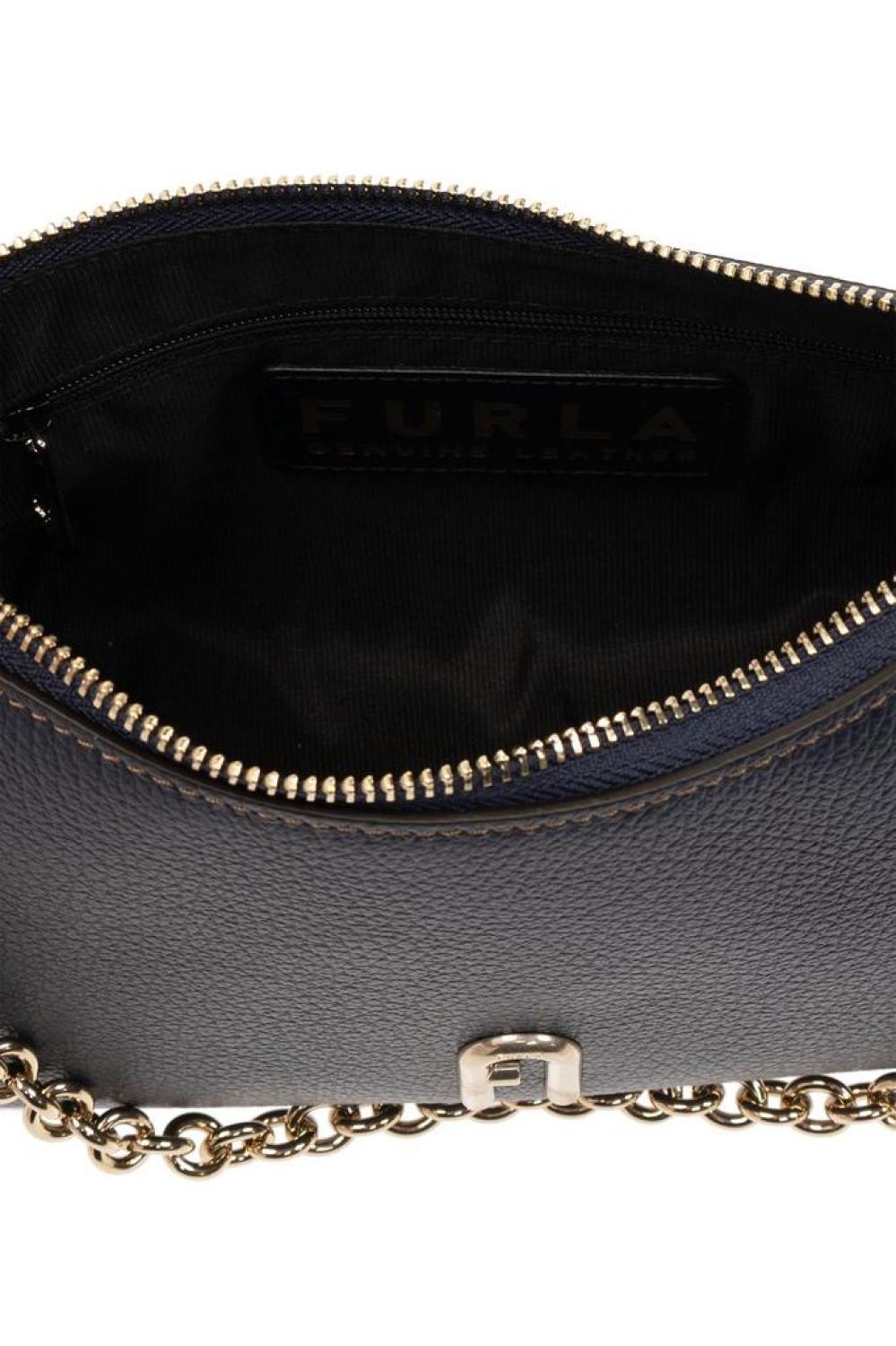 Furla Primula Logo Plaque Chain-Linked Shoulder Bag