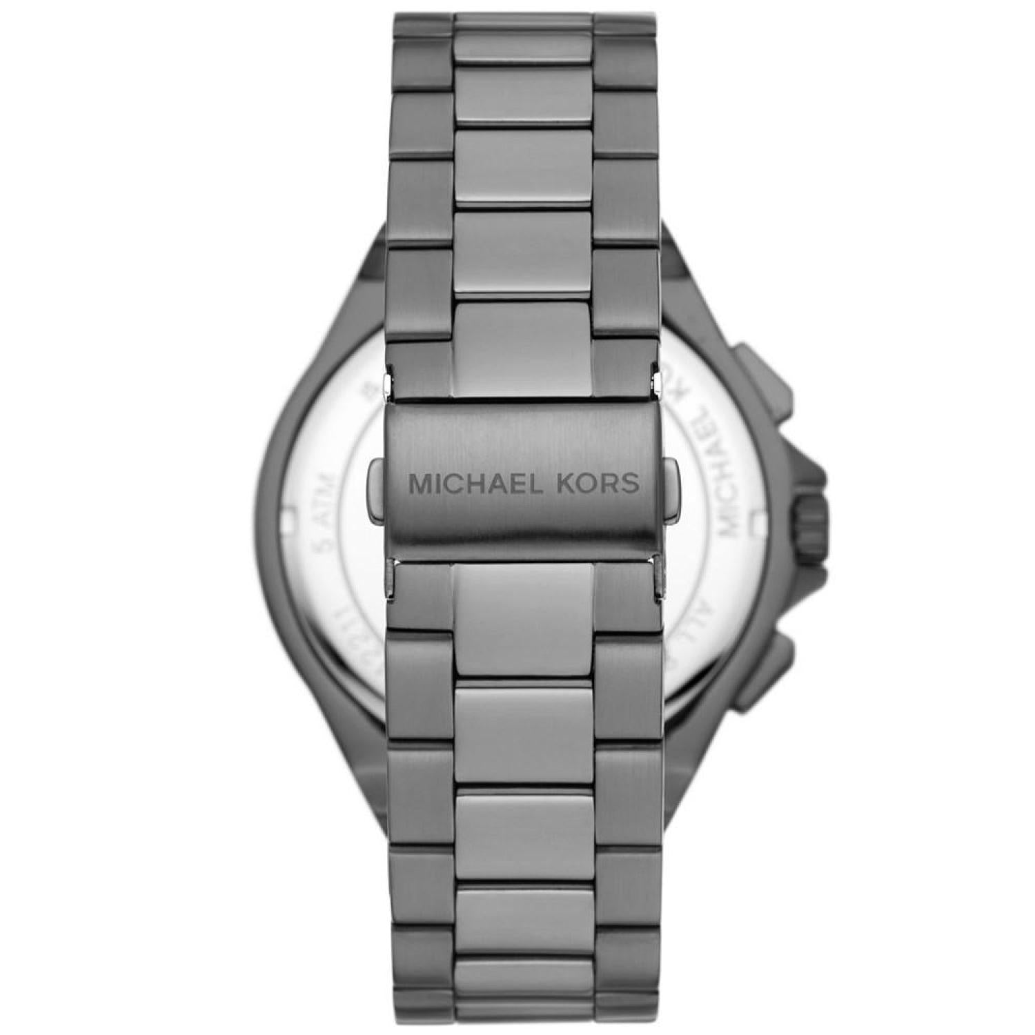 Men\'s Lennox Quartz 48mm Chronograph Stainless Watch Gunmetal Steel