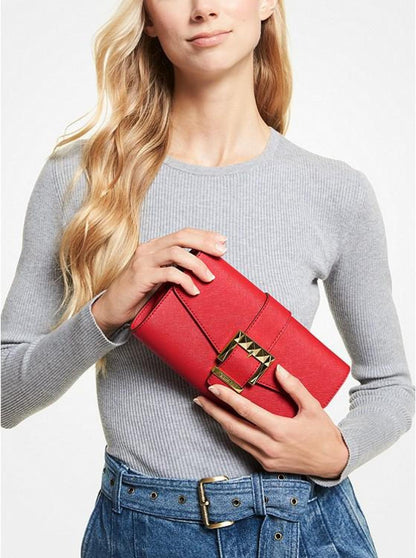 Penelope Medium Saffiano Leather Clutch