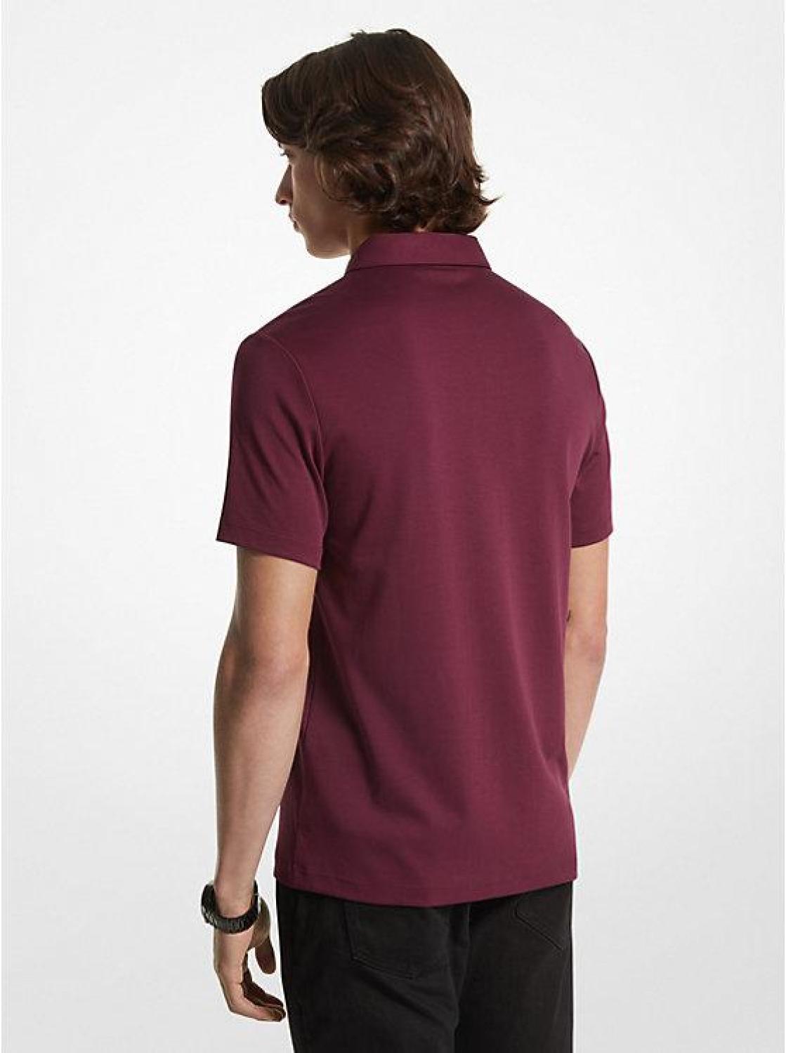 Embroidered Logo Cotton Polo Shirt