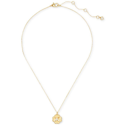 Gold-Tone Heritage Bloom Pendant Necklace, 16" + 3" extender