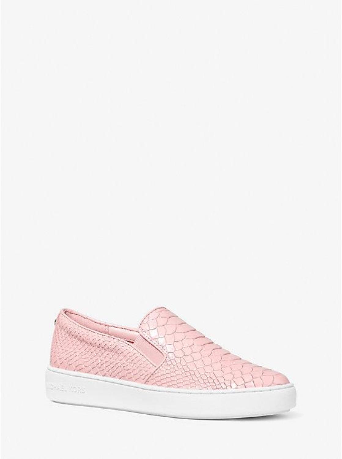 Keaton Snake Embossed Leather Slip-On Sneaker