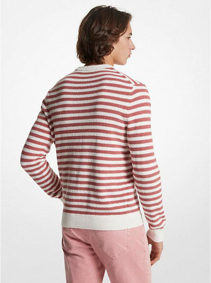 Striped Cotton Blend Sweater