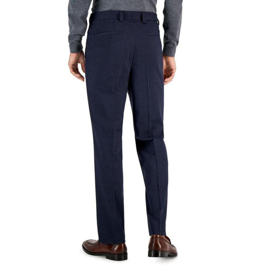 Mens Wool Blend Glen Plaid Suit Pants