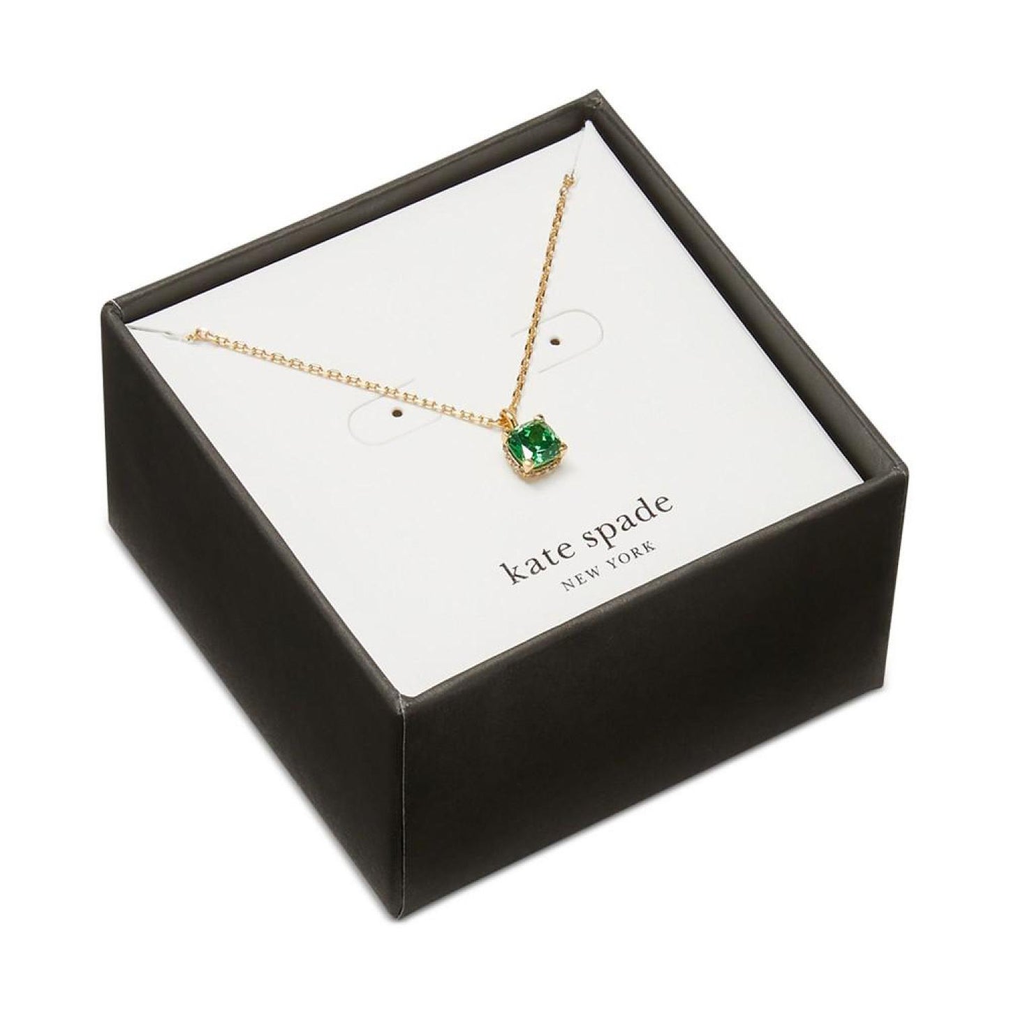 Little Luxuries Gold-Tone Pavé & Crystal Square Pendant Necklace, 16" + 3" extender