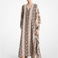 Python Organic Silk Crepe De Chine Caftan Dress