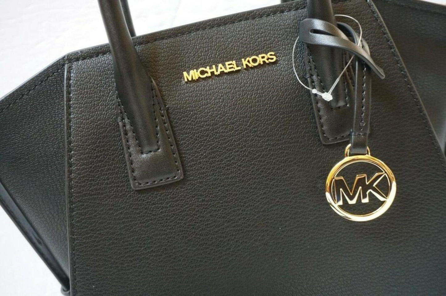 Michael Kors Avril To Zi  ebbled Leather Satchel Crossbody Bag