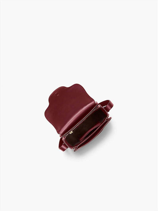 Cary Small Saddle Crossbody Bag In Oxblood