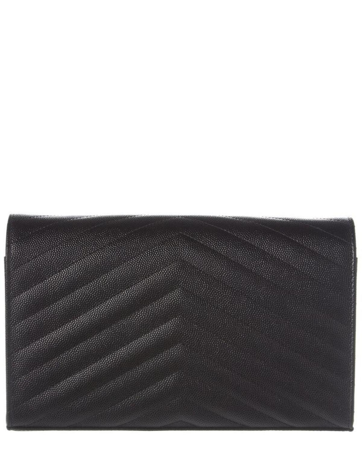 Saint Laurent Monogram Matelasse Leather Wallet On Chain