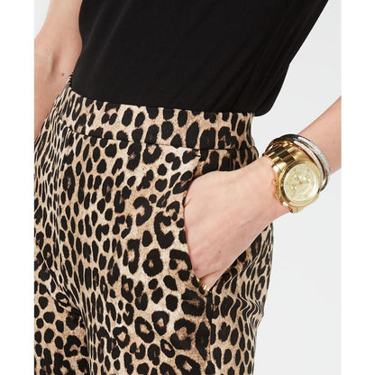 Women's Leopard Print Pull-On Pants