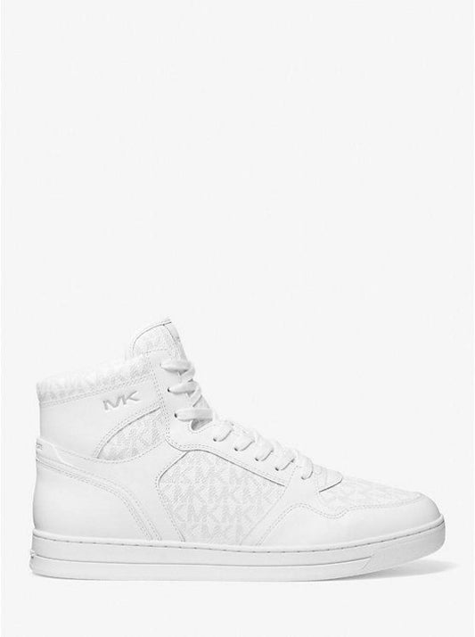 Jacob Leather and Signature Logo High-Top Sneaker