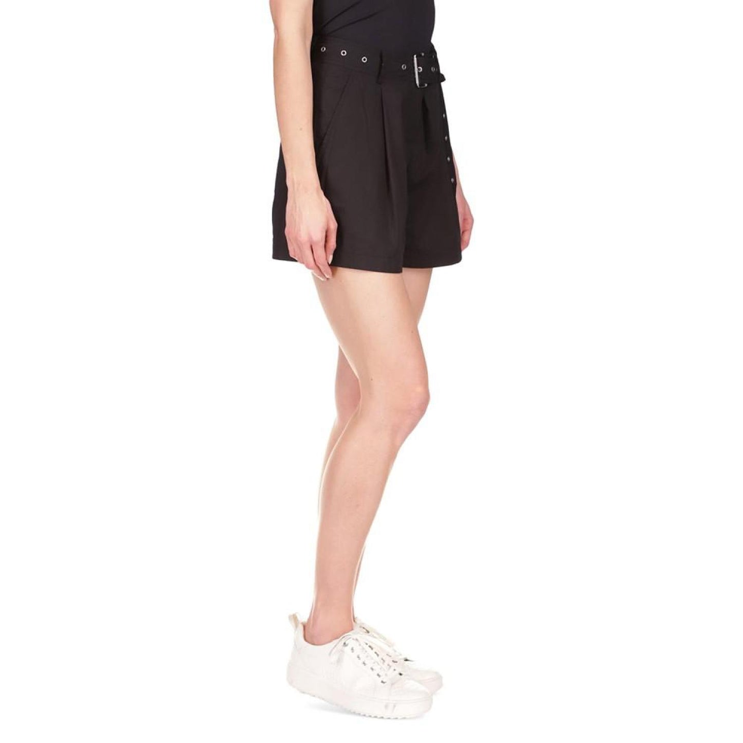 Women's Cotton Poplin Belted Shorts