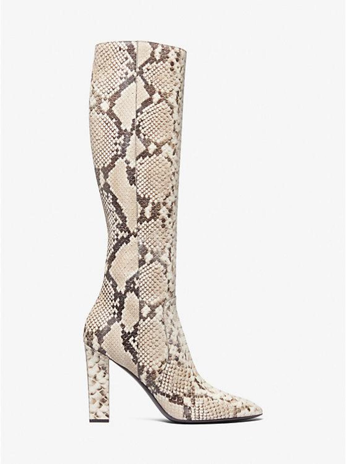 Carly Python Embossed Leather Boot