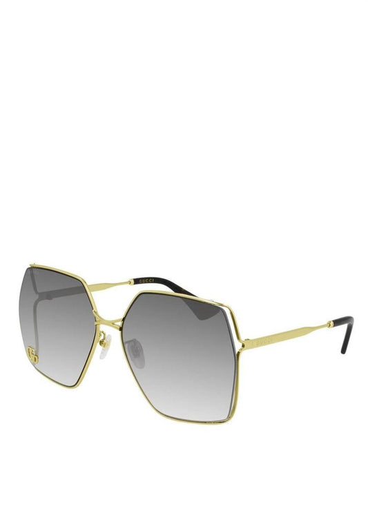 Metal Sunglasses In Gold/grey