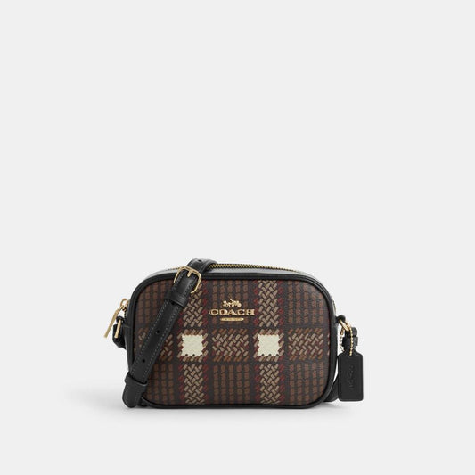 Coach Outlet Mini Jamie Camera Bag With Plaid Print