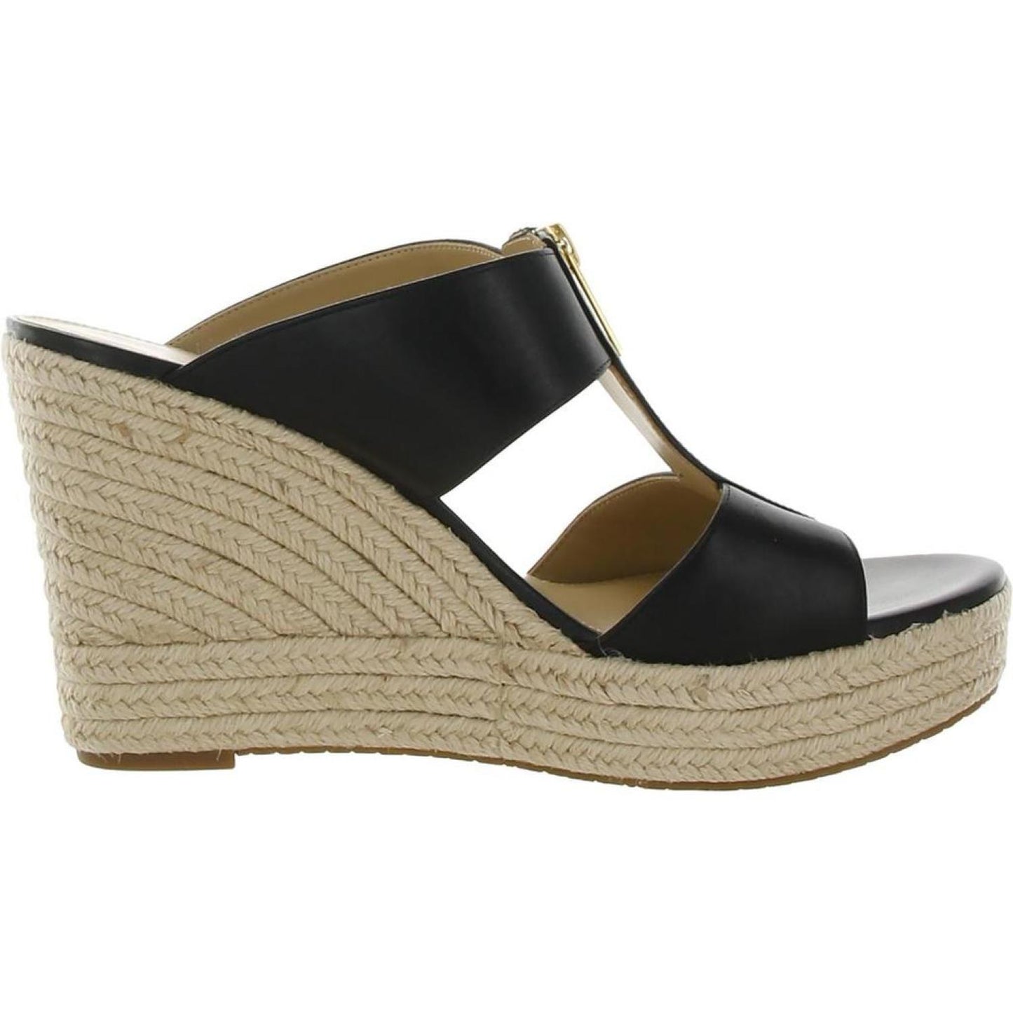 Womens Leather Wedge Espadrilles