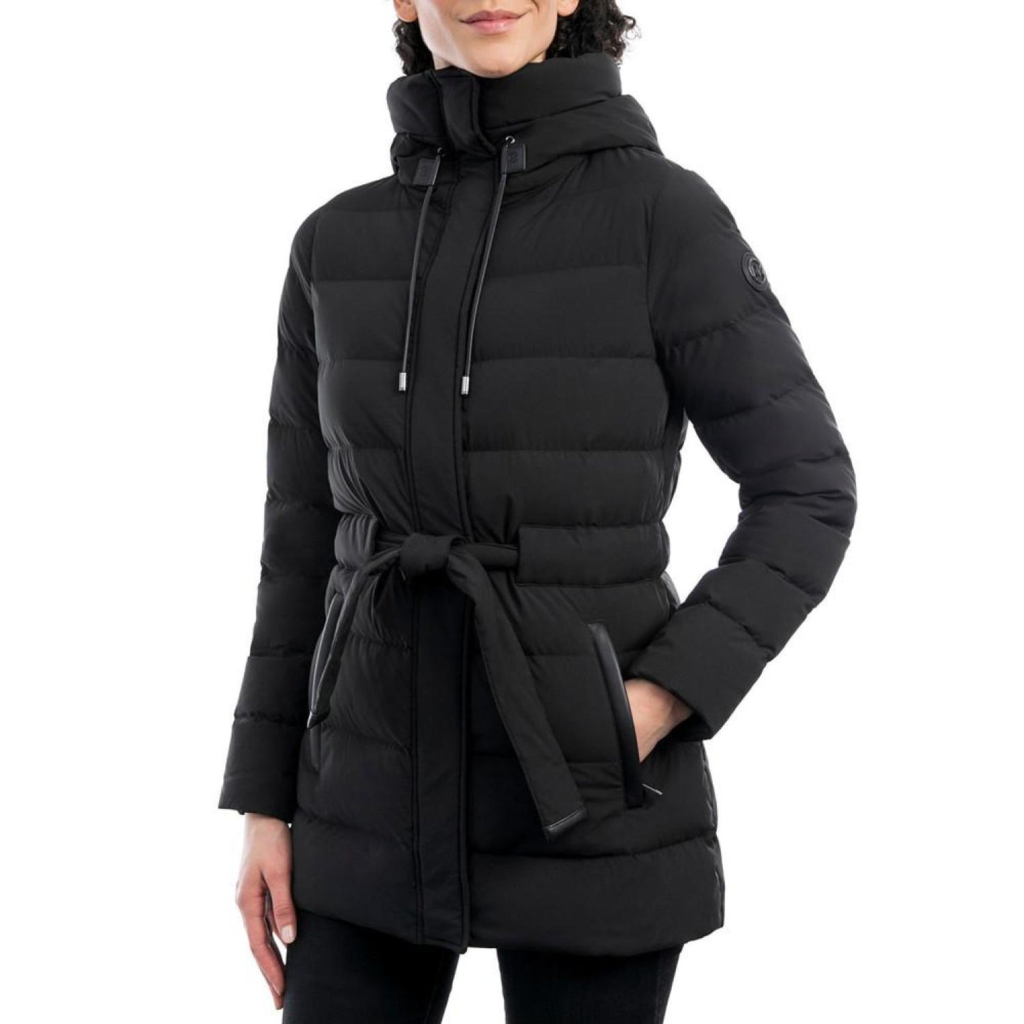 Women's Belted Packable Puffer Coat