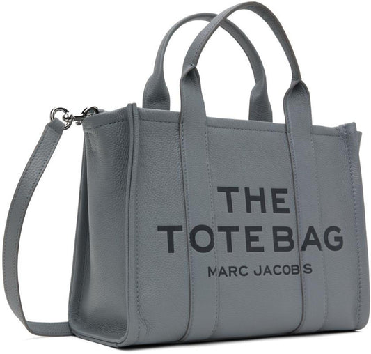 Gray 'The Leather Medium Tote Bag' Tote