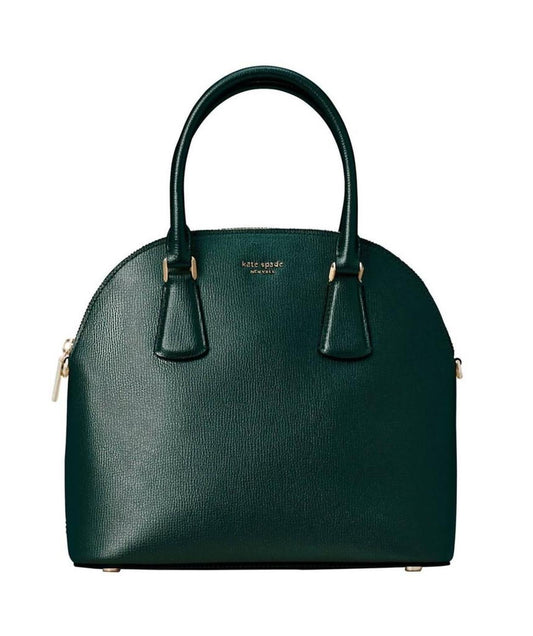 Sylvia Medium Dome Satchel In Deep Evergreen