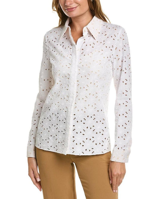 Michael Kors Floral Eyelet Hansen Shirt