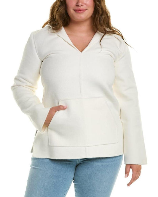 Michael Kors Collection Plus Wool, Angora, & Cashmere-Blend Hoodie