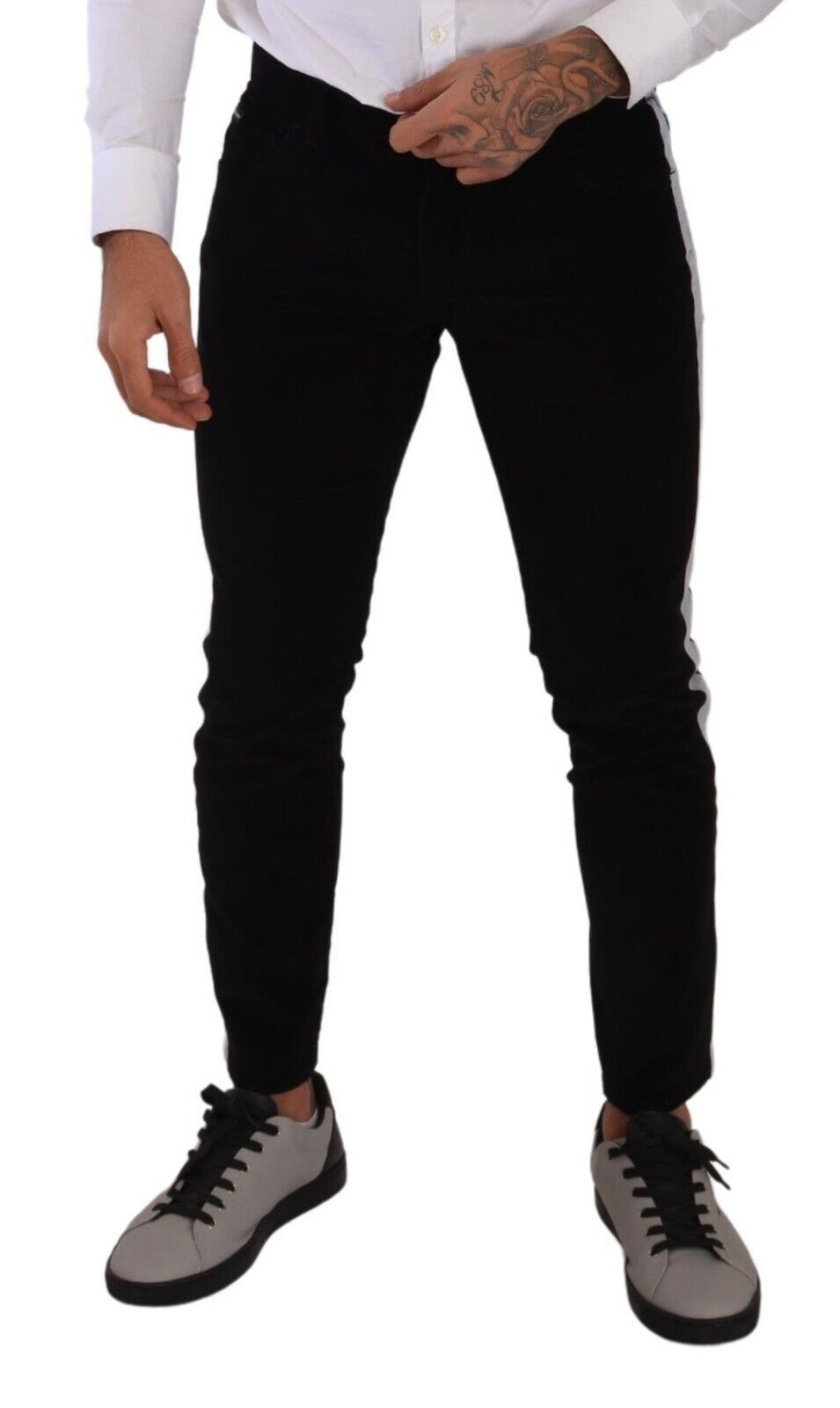 Dolce & Gabbana Slim-Fit Side Stripe Jeans
